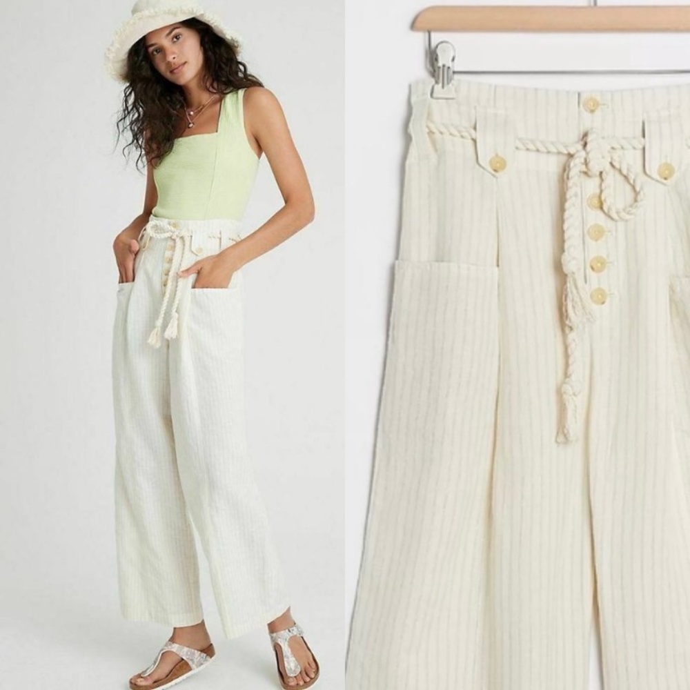 NWT Maeve Lilian’s Striped Wide Leg Pant-Full Length